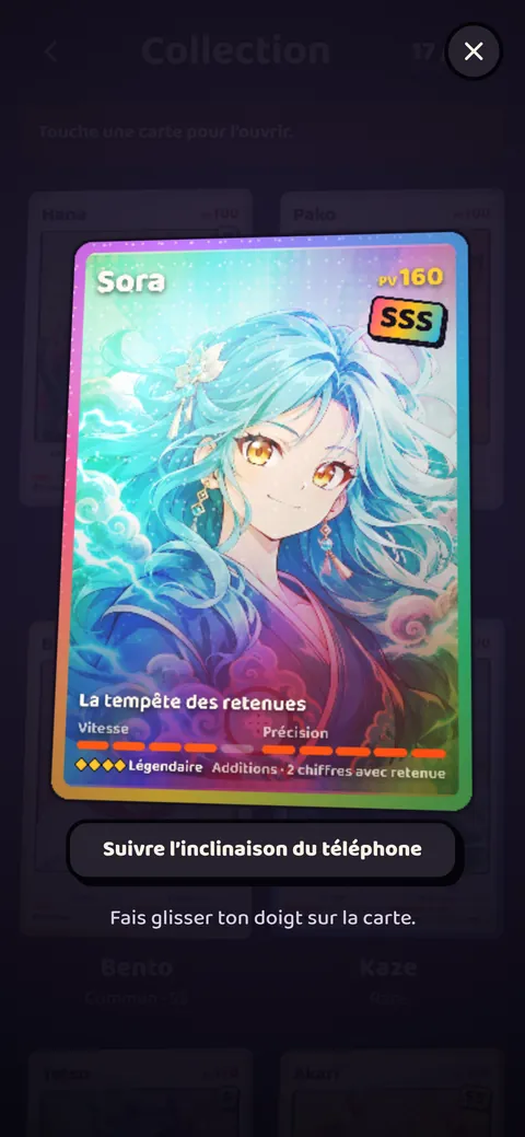 Capture d’écran du jeu : 25 cartes holographiques